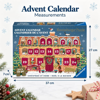 Ravensburger Puzzle Advent Calendar Christmas at Home, 24 Mini Puzzles