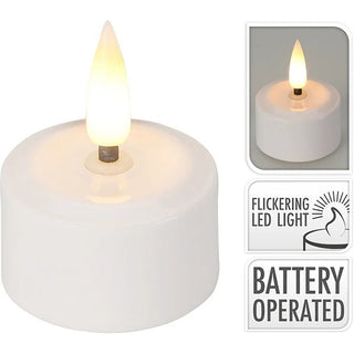 Rechargeable LED Tealights, 4 LED Rechargeable Tealight Candles Flickering Set