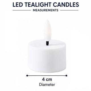 Rechargeable LED Tealights, 4 LED Rechargeable Tealight Candles Flickering Set