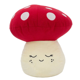 Red Mushroom Door Stop | 1.2kg Door Stopper Smiley Fabric Toadstool Doorstop