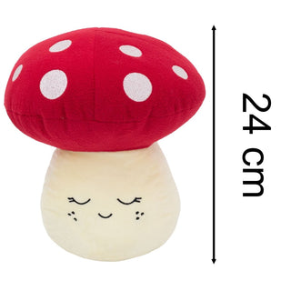 Red Mushroom Door Stop | 1.2kg Door Stopper Smiley Fabric Toadstool Doorstop