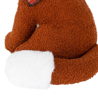 Remy Fox Doorstop | Boucle Fabric Novelty Fox Shaped Animal Door Stop - 28cm