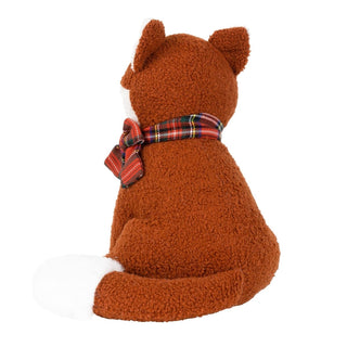Remy Fox Doorstop | Boucle Fabric Novelty Fox Shaped Animal Door Stop - 28cm