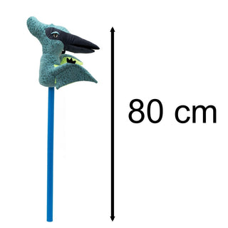 Roaring Pterodactyl Dinosaur Hobby Horse | Kids Dino Riding Toy with Sound 80cm