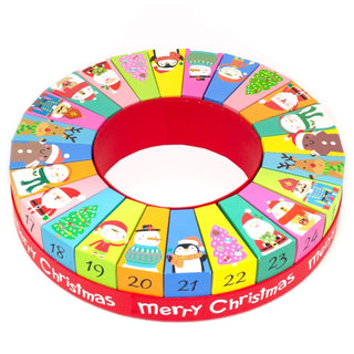 Round Fill Your Own Christmas Advent Calendar | Reusable Festive Wheel Calendar