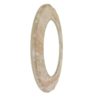 Round Marble Effect Wall Mirror 30cm Wooden Frame Decorative Wall Mounted Mirror