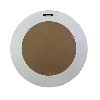 Round Marble Effect Wall Mirror 30cm Wooden Frame Decorative Wall Mounted Mirror