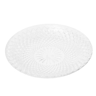 Round Vintage Style Glass Decorative Vanity Tray, 20cm Glass Candle Plate