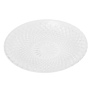 Round Vintage Style Glass Decorative Vanity Tray, 24.5cm Glass Candle Plate