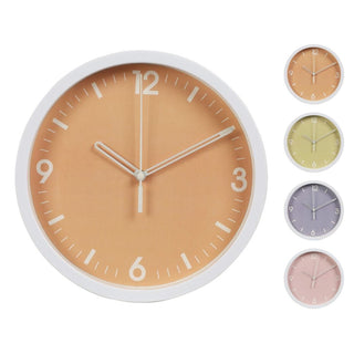 Round White Wall Clock | Contemporary Wall Mounted Clocks For Living Room - 22cm