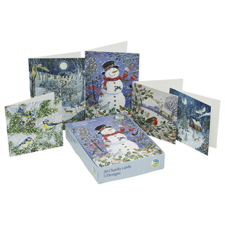 RSPB Charity Christmas Cards Box of 20 Christmas Cards with 5 Designs, Wildlife