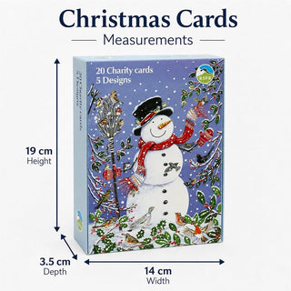 RSPB Charity Christmas Cards Box of 20 Christmas Cards with 5 Designs, Wildlife