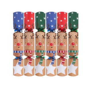 Rudolphs Present Dash Christmas Crackers 6 Family Game Crackers Racing Reindeer