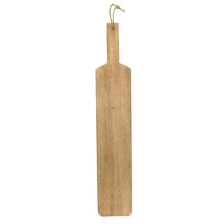 Rustic Mango Wood Serving Platter with Handle | Long Wood Kitchen Board - 68cm