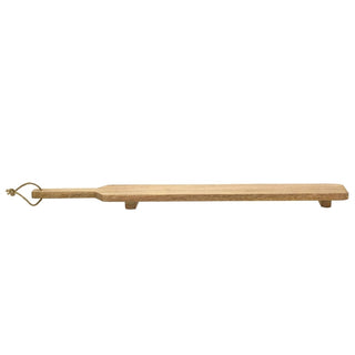 Rustic Mango Wood Serving Platter with Handle | Long Wood Kitchen Board - 68cm