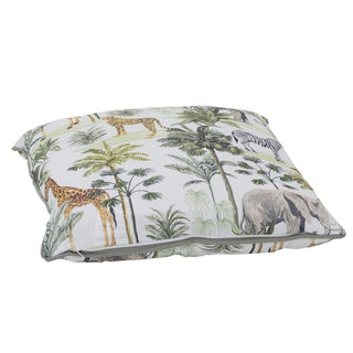 Safari Animal Scatter Cushion, 43x43cm Tropical Tree Sofa Pillow with Cushion