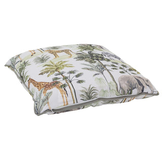 Safari Animal Scatter Cushion, 43x43cm Tropical Tree Sofa Pillow with Cushion