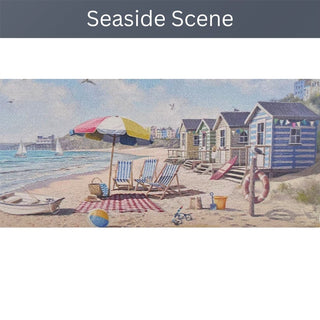 Sandy Beach Perpetual Calendar, 15.5x12cm Nautical Wooden Block Desk Calendar
