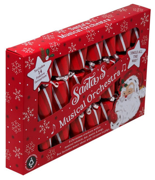 Santa Musical Orchestra Christmas Crackers | 8 Musical Whistle Family Crackers