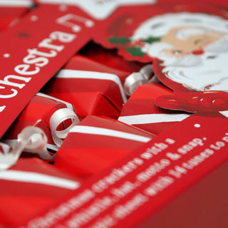 Santa Musical Orchestra Christmas Crackers | 8 Musical Whistle Family Crackers