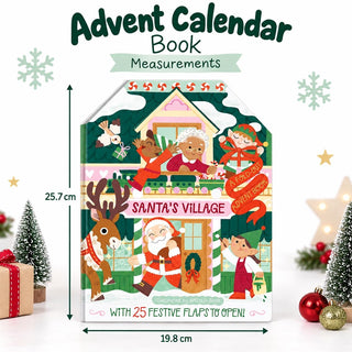 Santa's Village Fold-out Christmas Advent Calendar Book, 25 Flap Countdown