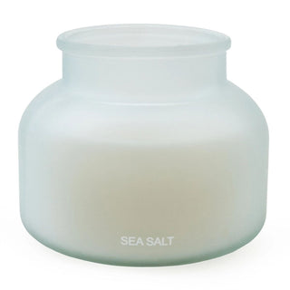 Sea Salt Scented Candle, 10cm Blue Frosted Glass Jar with Approx. 45-Hour Burn