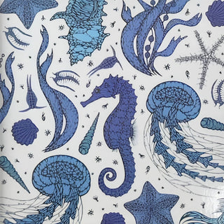 Sealife Set of 4 Coasters, 10.5cm Blue Sea Creature Drinks Coasters for Tables
