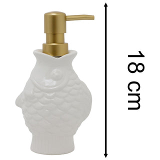 Seashore Fish Shaped Soap Dispenser | Nautical Bathroom Hand Soap Dispenser