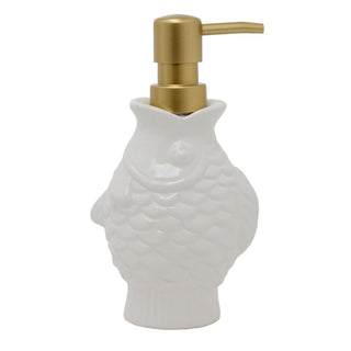 Seashore Fish Shaped Soap Dispenser | Nautical Bathroom Hand Soap Dispenser