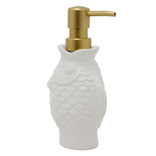 Seashore Fish Shaped Soap Dispenser | Nautical Bathroom Hand Soap Dispenser
