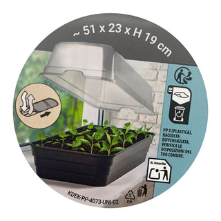 Seed Tray Propagator with Lid, 50x22cm Seed Starter Tray with Lid for Plants
