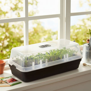 Seed Tray Propagator with Lid, 50x22cm Seed Starter Tray with Lid for Plants