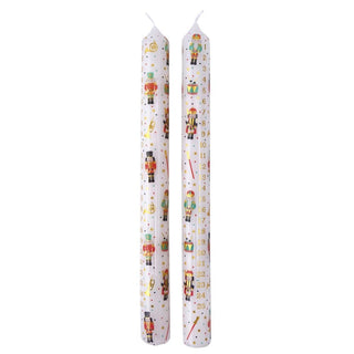 Set of 2 The Nutcracker Advent Dinner Candles | Christmas Advent Candles - 25cm