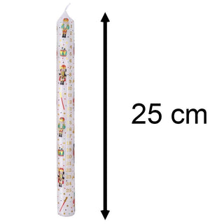 Set of 2 The Nutcracker Advent Dinner Candles | Christmas Advent Candles - 25cm