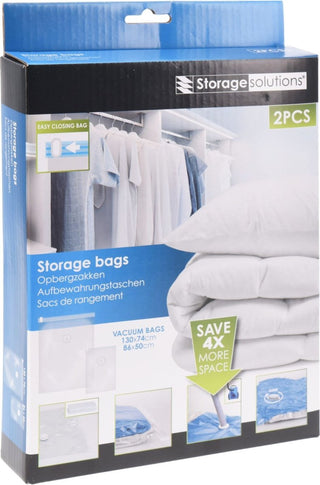 Set Of 2 Vacuum Pack Bags | Airtight Storage For Clothes, Duvets & Travel
