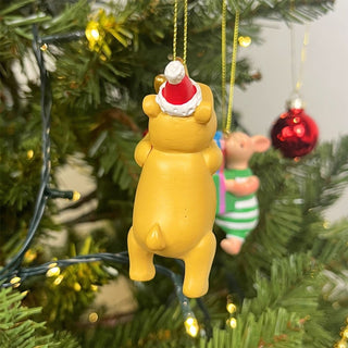 Set of 2 Winnie The Pooh & Piglet Christmas Decorations, Resin Gisela Graham