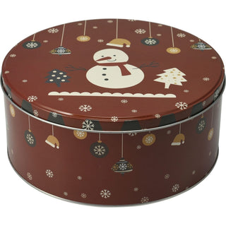 Set of 3 Christmas Storage Tins | 3 - piece Festive Round Kitchen Nesting Tins
