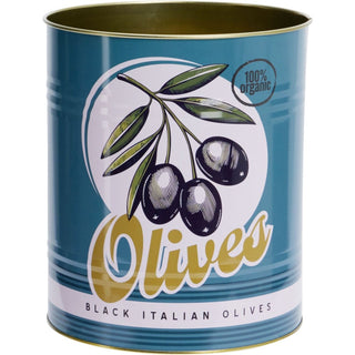 Set of 3 Decorative Retro Storage Tins | Tomato, Olive and Lemon Food Cans
