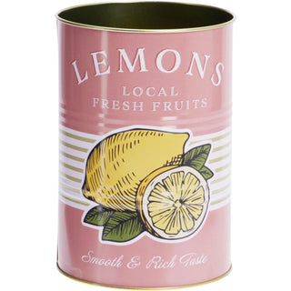 Set of 3 Decorative Retro Storage Tins | Tomato, Olive and Lemon Food Cans