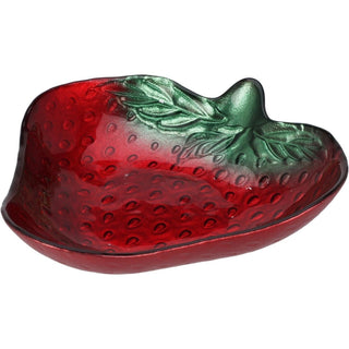 Set of 3 Fruit Shaped Glass Bowls, Lemon Orange Strawberry Snack Nibbles Dishes