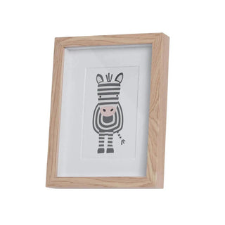 Set of 3 Kids Framed Animal Pictures Children's 3 Piece Animal Wall Art - 22x17cm