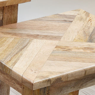 Set of 3 Marquet Wooden Nesting Tables | 3 Vintage Style Parquet Side Tables