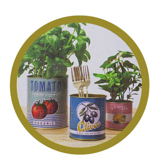 Set of 3 Retro - Style Storage Tins | 3 - piece Vintage Replica Food Cans