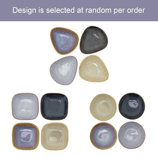 Set of 4 Ceramic Snack Bowls, Reactive Glaze Dipping Bowls, Nibbles Dishes