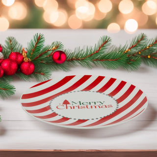 Set of 4 Christmas Ceramic Plates | Fun Festive Design for Snacks, Desserts & Santa’s Treats | Bright Christmas Tableware - 20cm