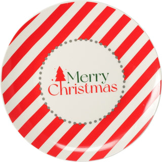 Set of 4 Christmas Ceramic Plates | Fun Festive Design for Snacks, Desserts & Santa’s Treats | Bright Christmas Tableware - 20cm