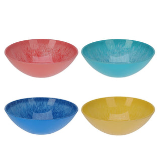 Set of 4 Colourful Shatterproof Outdoor Bowls | Bright Picnic Bowls - 820ml