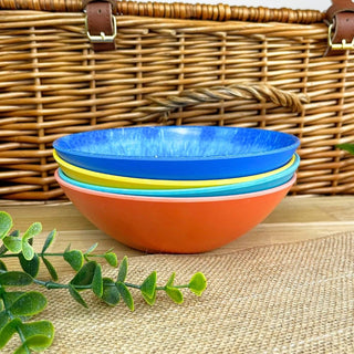 Set of 4 Colourful Shatterproof Outdoor Bowls | Bright Picnic Bowls - 820ml