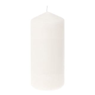 Set of 4 Large Ivory Pillar Candles, 7x15cm Unscented White Decorative Candles