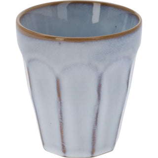 Set of 4 Reactive Glaze Tumbler Mugs, 250ml Multi Colour Stoneware Coffee Cups